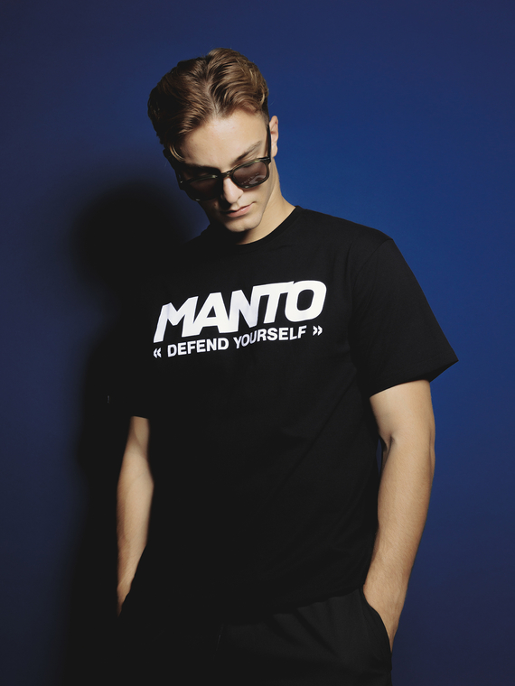 MANTO t-shirt LOGOTYPE DEFEND czarny