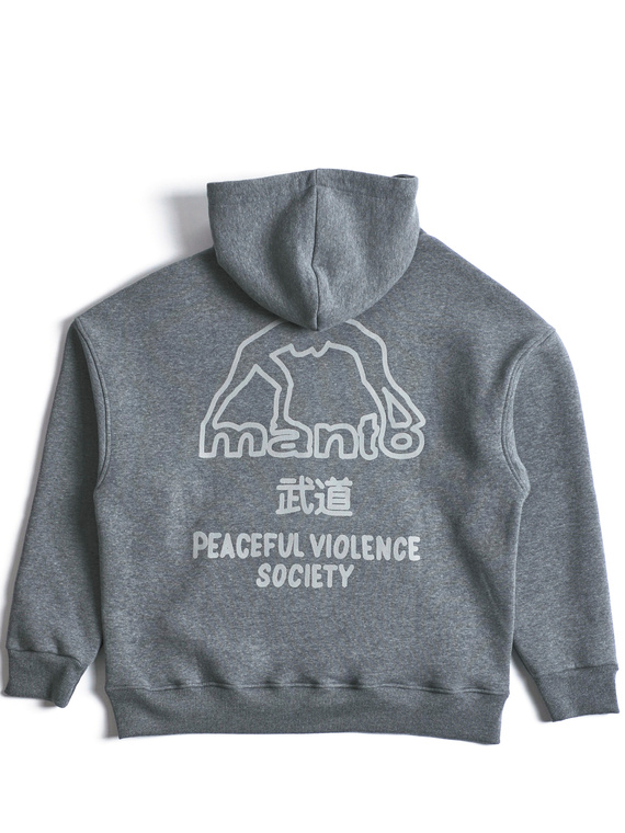 MANTO bluza z kapturem SOCIETY OVERSIZE melanż