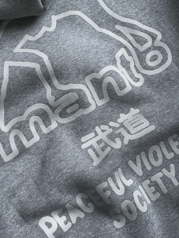 MANTO bluza z kapturem SOCIETY OVERSIZE melanż
