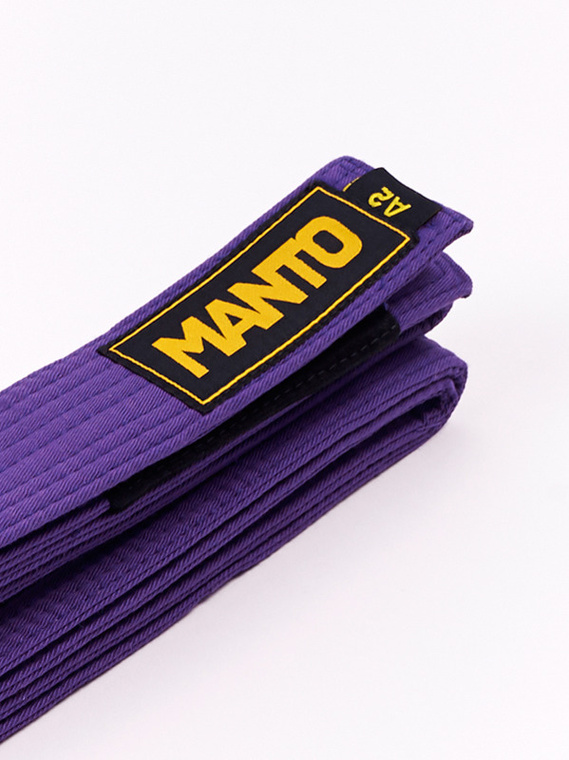 MANTO pas do BJJ LOGOTYPE purpurowy