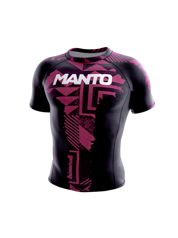 MANTO rashguard FRAGMENTS czarno-czerwony
