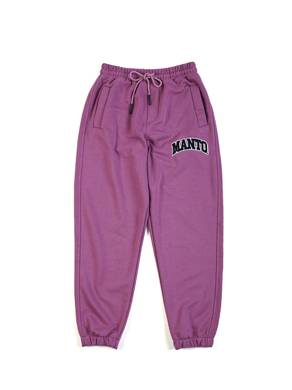 MANTO spodnie dresowe VARSITY purpurowe