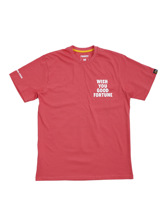 MANTO t-shirt LUCKY CAT koralowy