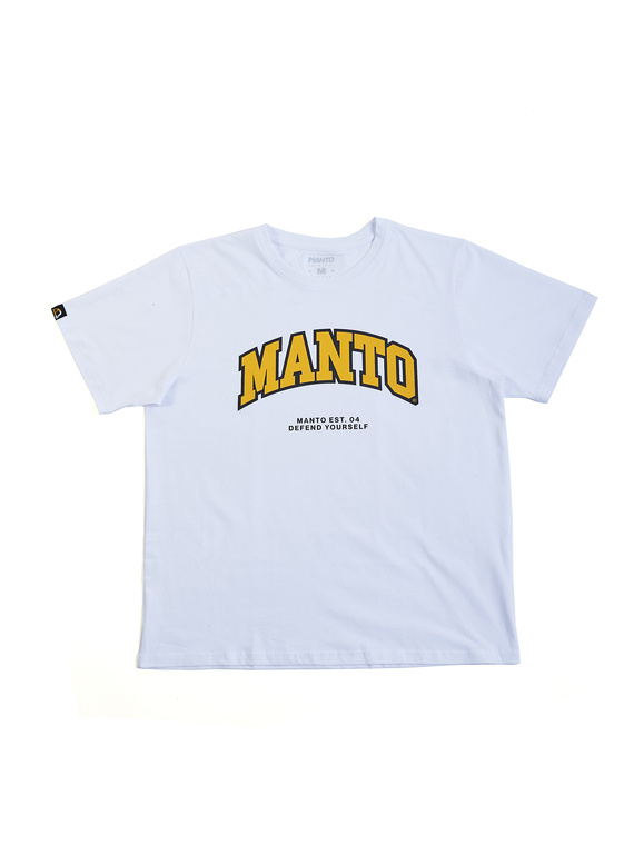 MANTO t-shirt VARSITY OVERSIZE biały